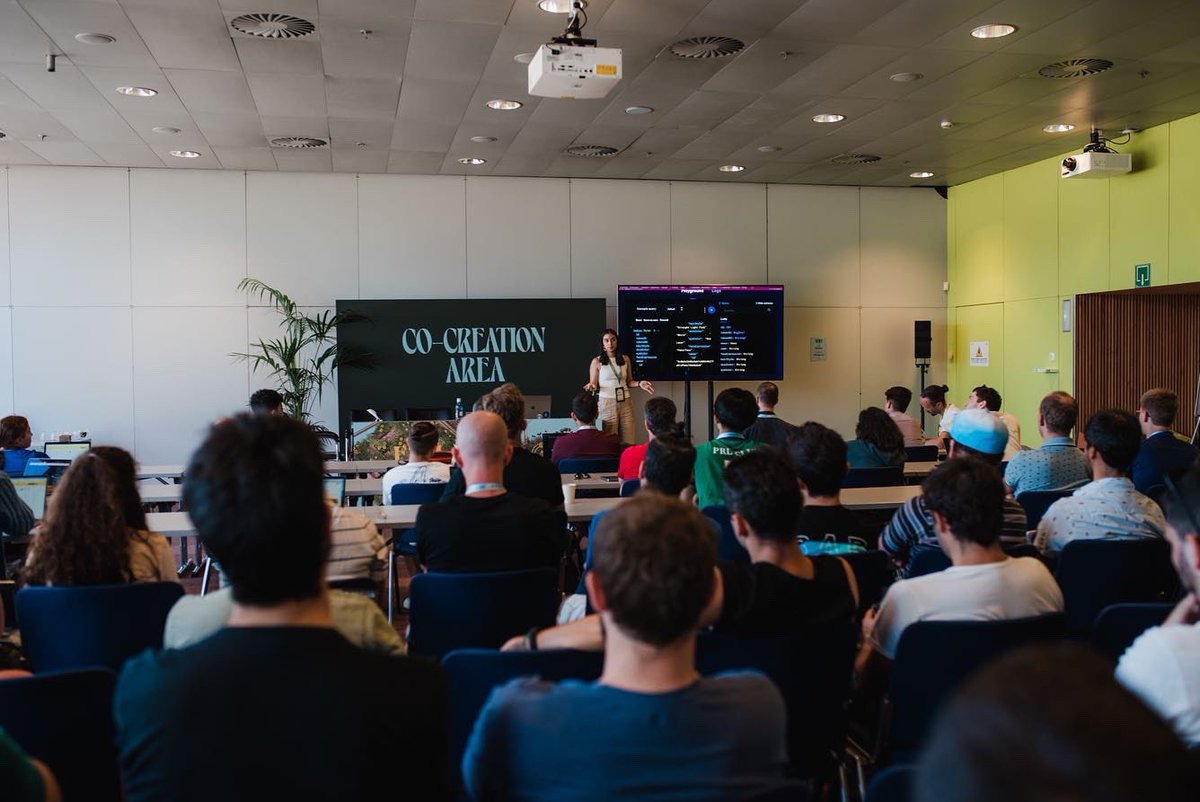 ms. thang 🧸 (@camiinthisthang) on Twitter photo Had such a great time teaching at <a href="/eth_barcelona/">ETHBarcelona</a> 🤩
In this 45min session, attendees went from intro to blockchain to deploying an open API on Ethereum.
I’m still pretty new here so seeing people pour in to my session & even sit on the floor to learn from me is 🥰🥰🥰 !!! Had such a great time teaching at <a href="/eth_barcelona/">ETHBarcelona</a> 🤩
In this 45min session, attendees went from intro to blockchain to deploying an open API on Ethereum.
I’m still pretty new here so seeing people pour in to my session & even sit on the floor to learn from me is 🥰🥰🥰 !!!