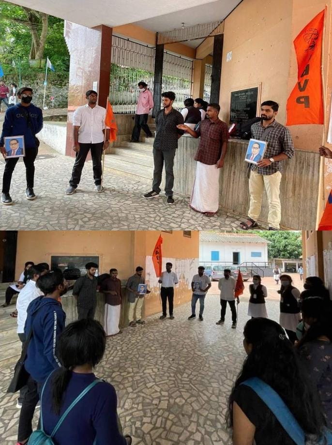 AbvpKla's tweet photo. "അംബേദ്കറെയും ഭരണഘടനയെയും തള്ളിപ്പറഞ്ഞവർ ഒറ്റുകാർ"
സജി ചെറിയാൻ എംഎൽഎ സ്ഥാനം രാജിവയ്ക്കണം എന്ന് ആവശ്യപ്പെട്ട് എബിവിപി അംബേദ്കർ ചിത്രമുയർത്തി കേരളത്തിലെ കലാലയങ്ങളിൽ നടത്തിയ പ്രതിഷേധത്തിന്റെ ഭാഗമായി കേരള ലോ അക്കാദമി ക്യാംപസിൽ നടന്ന പ്രതിഷേധം...
#ABVP_KLA @KeralaABVP @ABVPVoice https://t.co/Hs7Tkczvkc