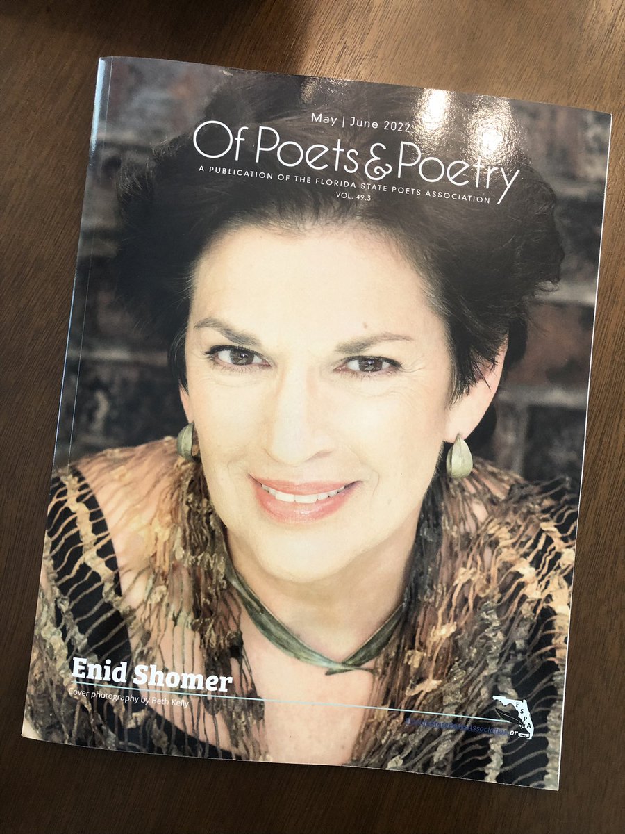 enidshomer's tweet photo. I am thrilled to share that I was featured in @FSPA_Poets’ Of Poets &amp; Poetry May/June 2022 issue as their Profile in Poetry. The issue is available for purchase here: https://t.co/H9vSLsMtDO. https://t.co/E4imjMOI3E