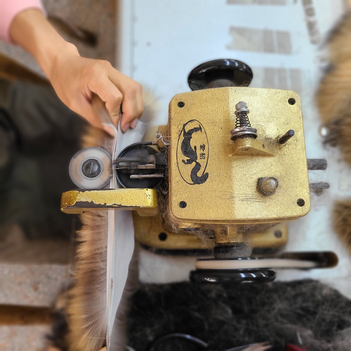 wermsin's tweet photo. Busy production in raccoon collar, export to Italy, welcome u. https://t.co/HOUw6dXUdD