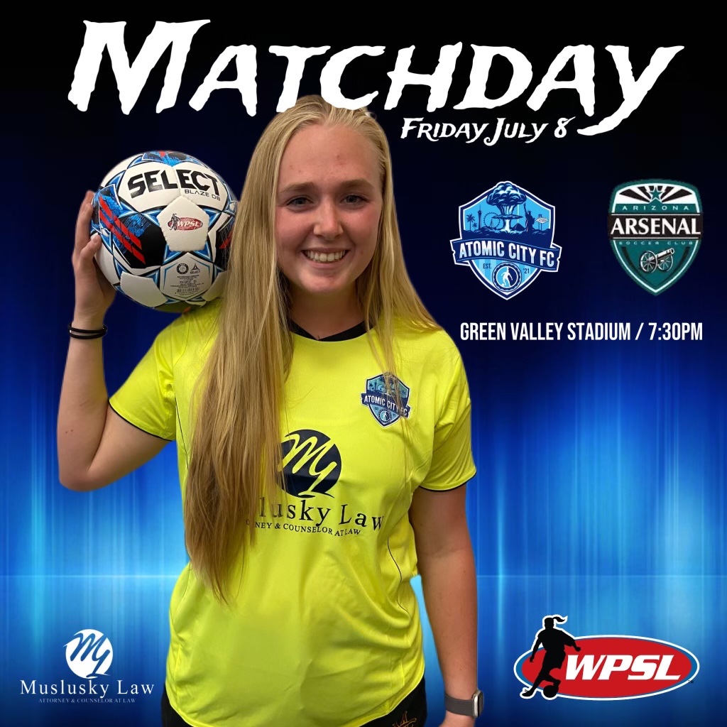 AtomicCityFC's tweet image. Don’t miss our home stretch with our final two home matches of the season! We face off against Arizona Arsenal tomorrow night, Friday July 8th &amp;amp; Sunday July 10th against El Paso Surf. Both matches will be at Green Valley High School with a 7:30pm kickoff.