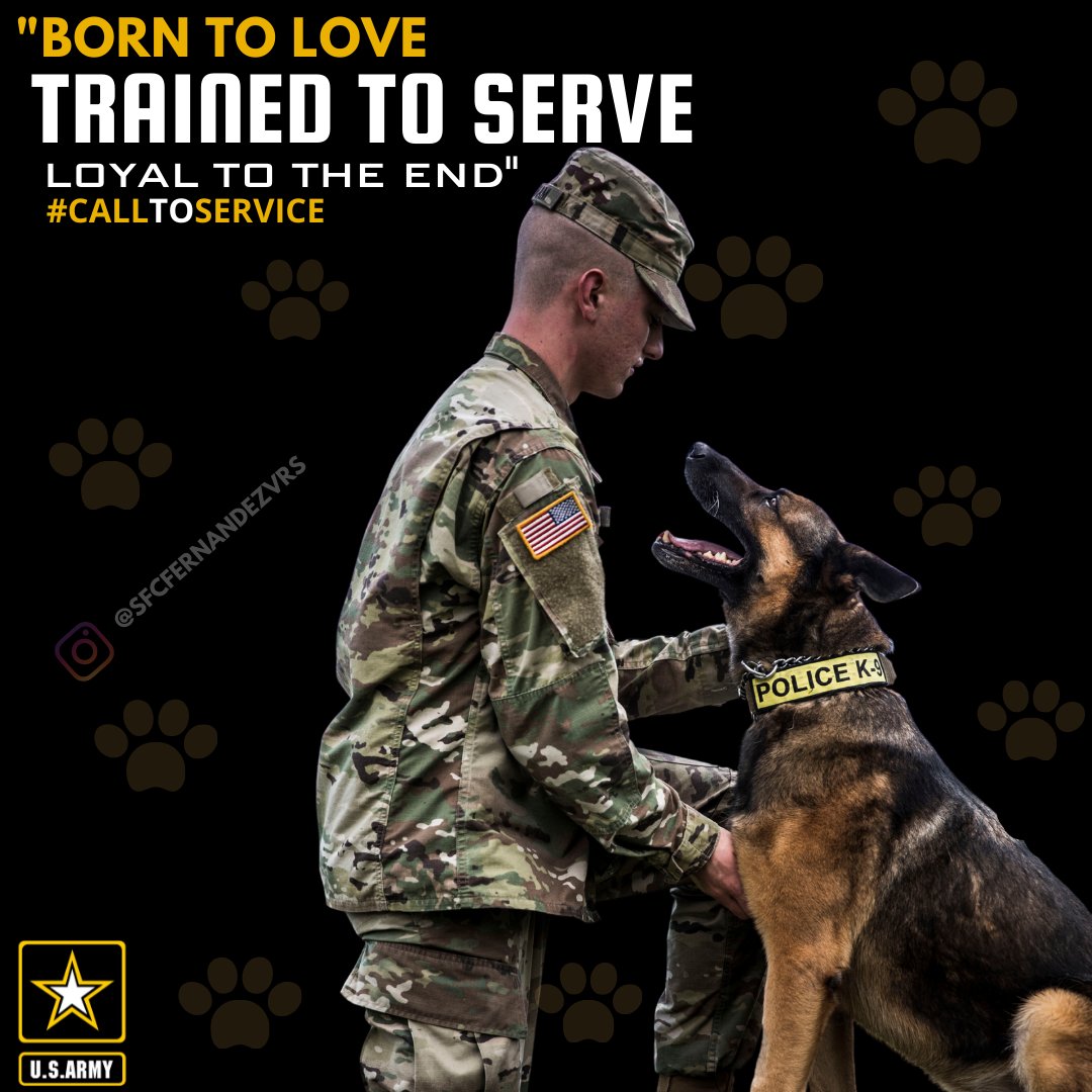 Leaders are made. Loyalty is earned. Friendships of even the K9 type are formed and last a lifetime. 
#31K #CalltoService #ThisWeWillDefend #Workhard #USArmy #Armylifestyle