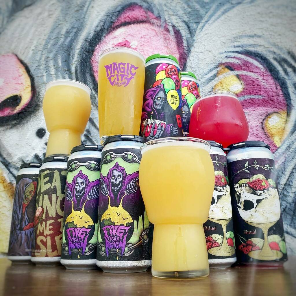 MagicBrewing's tweet photo. HAPPY BIRFDAY TO MCBC! 
T minus one hour before we kick this party off. Come celebrate and rage with us!

First 100 TODAY to purchase birfday suit #5  will get our 5 year giveaway glass. 

SEE YOU SOON. 

#mcbcisacult #fiveyearreign #notents #birfdaysuit… https://t.co/J3ixdcJ8QF https://t.co/gAEXxQqgoA
