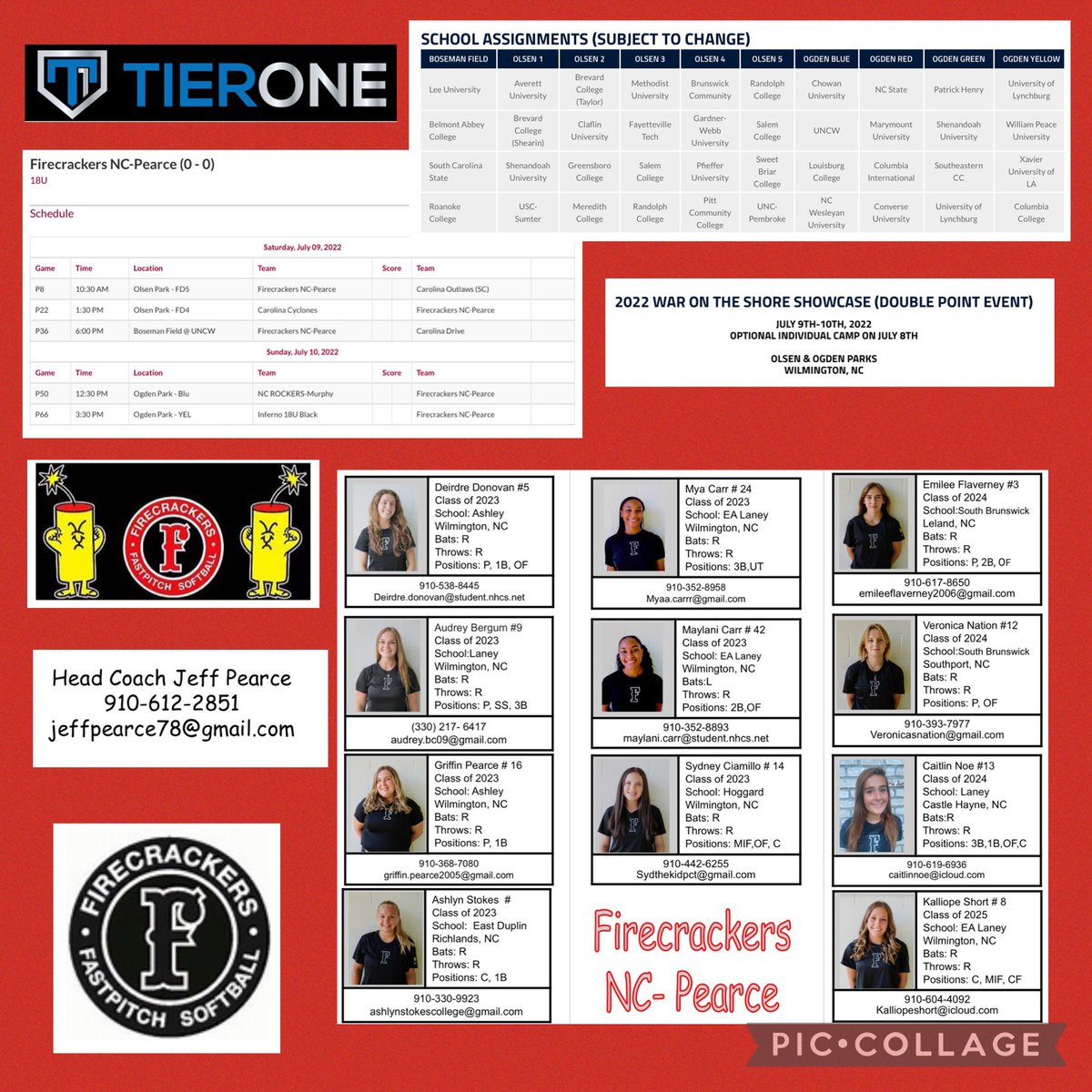 Come check out Firecrackers NC Pearce this weekend in WILMINGTON! <a href="/TierOneFP/">Tier One Fastpitch</a> <a href="/Los_Stuff/">Carlos Arias</a> <a href="/IHartFastpitch/">I❤️Fastpitch</a> <a href="/LegacyLegendsS1/">Legacy & Legends Softball</a>