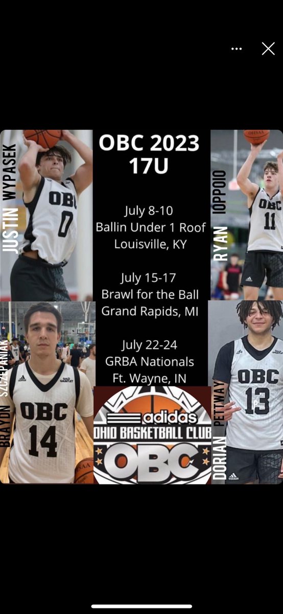 Coaches, this is my July AAU schedule!