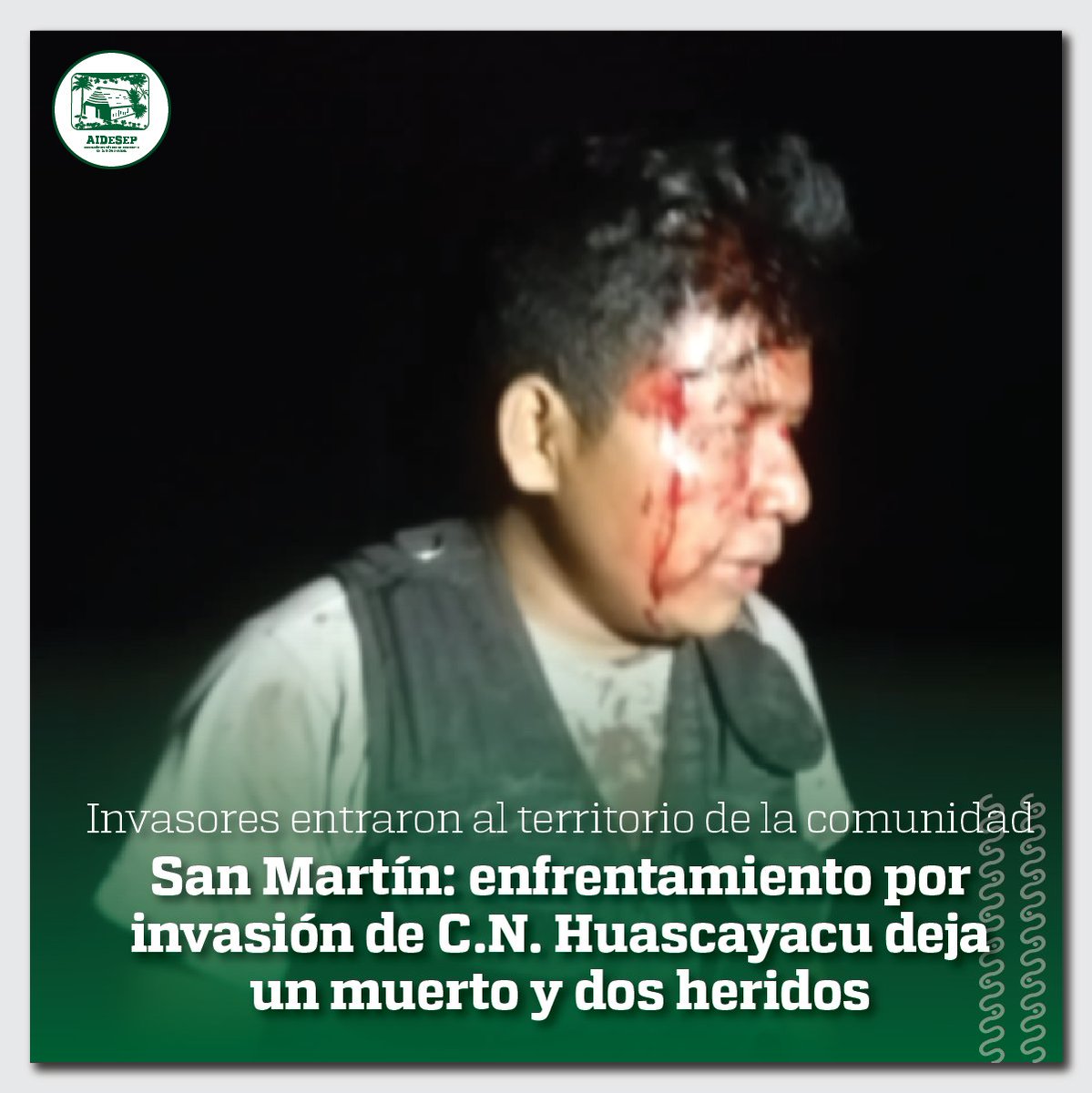 #Alerta 🚨 | Un muerto y al menos dos heridos ha dejado el enfrentamiento entre invasores y comuneros awajún en la Comunidad Nativa de Huascayacu, ubicada en Altomayo (San Martín).