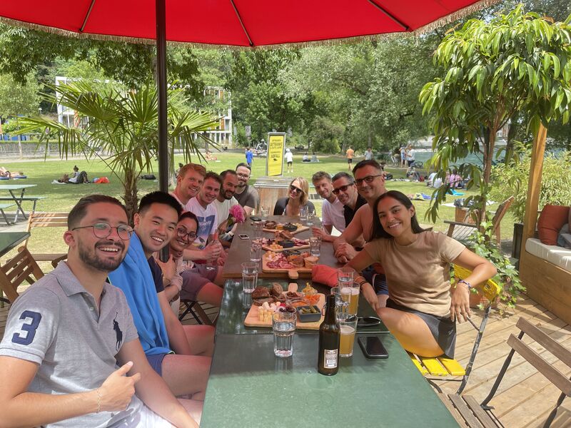 The Almer team having lunch at the Bern Aare! 🏊🏼‍♀️🛟 We always look for talent to add up to our team so we invite everyone in our network to check our job postings regularly.

Join the #ARevolution
Check our LinkedIn Job Postings → hubs.ly/Q01gsF2J0

#Almer #AR #team #work