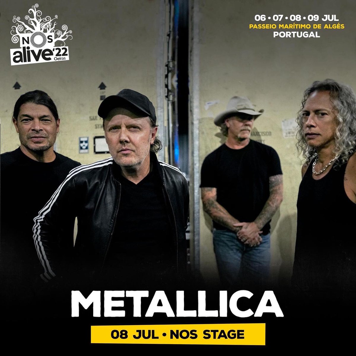 MetSince1981's tweet photo. ULTIMA FECHA DEL TOUR POR EUROPA:
HOY… @Metallica se presenta en el @NOS_Alive en Passeio Marítimo de Algés de Lisboa, Portugal 🇵🇹.
La hora de presentación es a las 18:00Hrs.(Hora en Chile 🇨🇱).
#Metallica #MetAtNOSAlive #NOSAlive #NOSAlive22 #METALLICAMetalUpYourAss🗡🚽 https://t.co/e2qYkPupzG