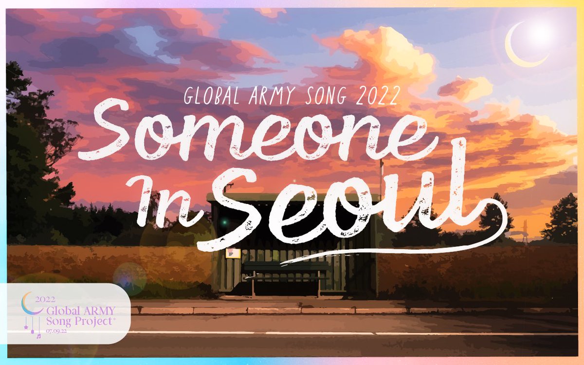 [Official Announcement 🎐] We’re hoping that someday, you hug yourself and say “It’s okay”. Beginnings, they start when something ends. We present to @BTS_twt & #BTSARMY the #2022GlobalARMYSong : “Someone In Seoul” Watch here: youtu.be/zsxwE4C0ZY8 #SomeoneInSeoul
