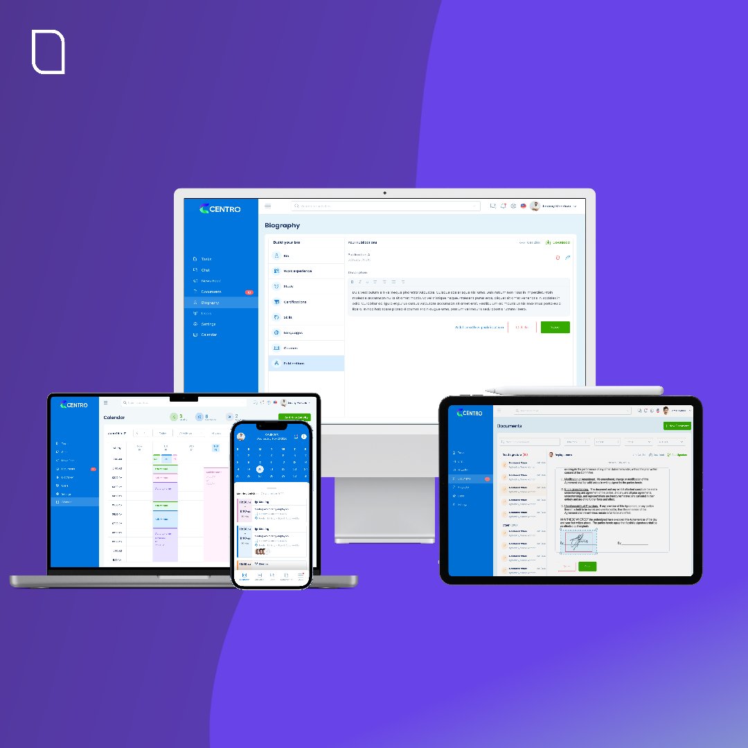 End-to-end product dev for CENTRO, a business productivity app.

#limetech #appdeveloper #mobileappdesign #mobileapp #startups #ipadapp #webapp #businessproductivity #timemanagement  #ui #enterprisesoftware #appsforbusiness #erpsystem #resourcemanagement #assetmanagement