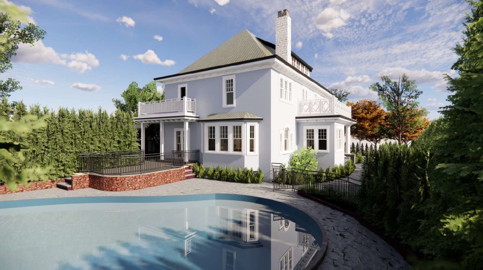 vancouvermrkt's tweet image. With all the drama surrounding the Broadway Plan, here's a reminder of what is being built (in this case, restored), literally on the other side of the Plan boundary at West 16th, under existing FSHCA zoning:

- 4,400 SF single-family mansion w/pool
- 12,000 SF lot
- 0.37 FSR