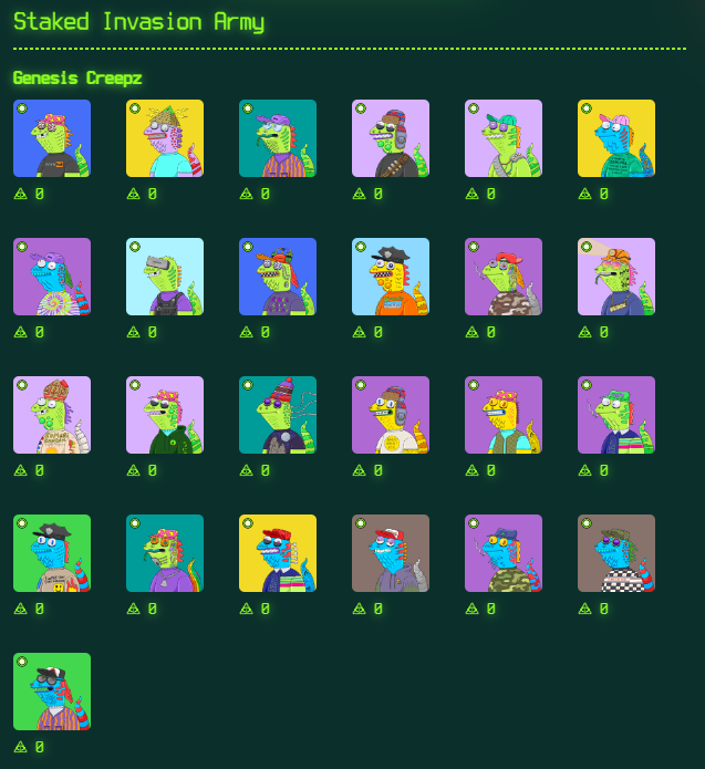 @CBCreepz is next up, project is about to explode

97/11,111 listed on OpenSea and ATH was 9 ETH

Currently at 25 Genesis staked, where my Creepz fam at🕯️?