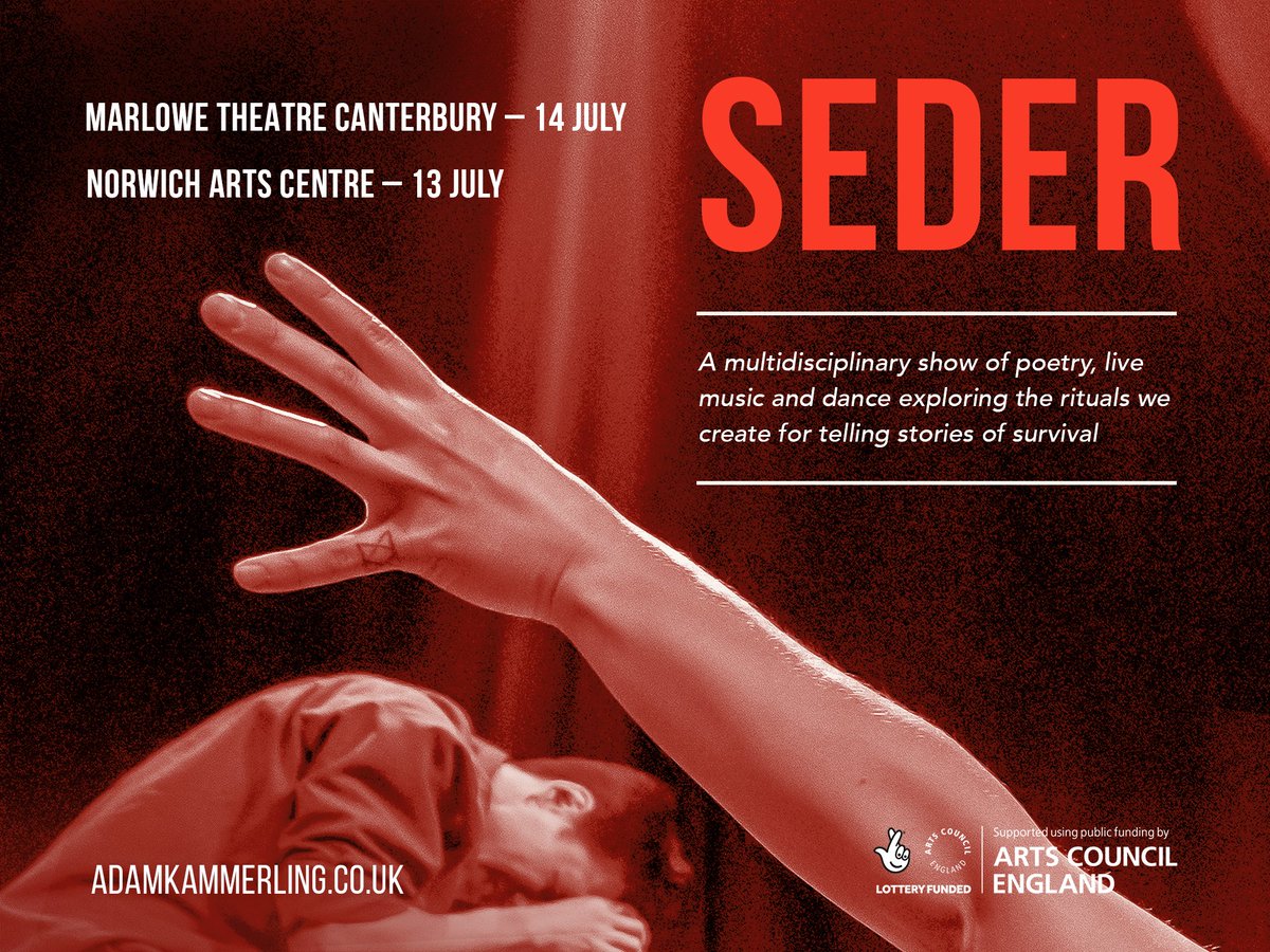 Jewish Literary Foundation (@jlfbookweek) on Twitter photo After making its debut at <a href="/KingsPlace/">Kings Place</a> for Jewish Book Week, <a href="/adamkammerling/">adam kammerling</a> multidisciplinary performance Seder travels to <a href="/NorwichArtCentr/">Norwich Arts Centre</a> & <a href="/marlowetheatre/">The Marlowe Theatre</a> next week
linktr.ee/adamkammerling After making its debut at <a href="/KingsPlace/">Kings Place</a> for Jewish Book Week, <a href="/adamkammerling/">adam kammerling</a> multidisciplinary performance Seder travels to <a href="/NorwichArtCentr/">Norwich Arts Centre</a> & <a href="/marlowetheatre/">The Marlowe Theatre</a> next week
linktr.ee/adamkammerling
