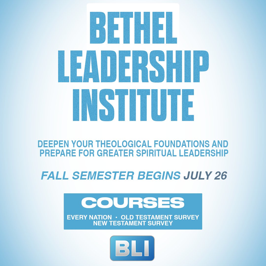 If you're interested in joining the fall semester of BLI, the applications are due tomorrow! Check out equip.bethelworld.org for more info!

#BethelEquip #BLI