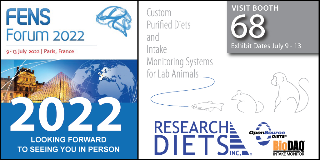 Just 1 more day to go until #FENS2022! Stop by booth #68 to learn more about our #OpenSourceDiets and #BioDAQ system. <a href="/FENSorg/">FENS</a> 

#preclinicalresearch #animalresearch #neuroscience