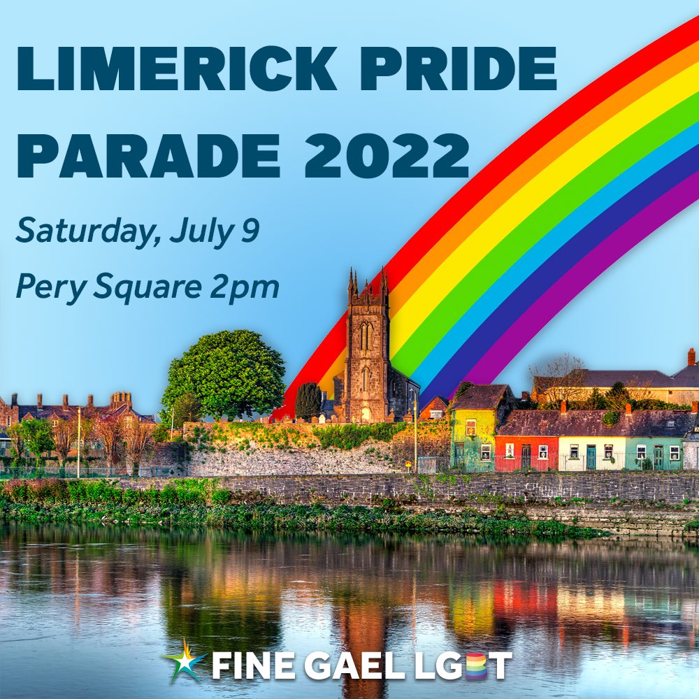 🏳️‍🌈 If you’re in Limerick tomorrow, make sure to visit #LimerickPride. The Parade will begin at Pery Square and leave at 2pm! Happy Pride, Limerick! 🏳️‍🌈