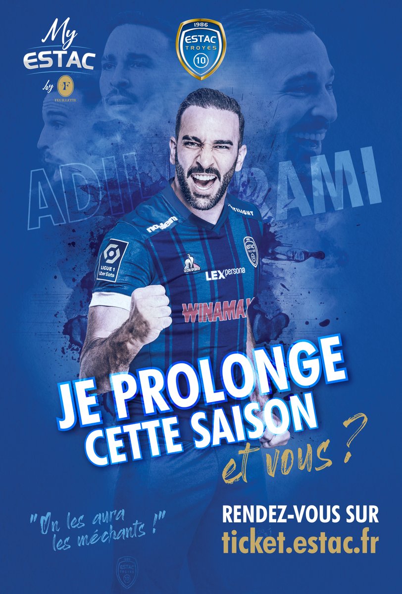 estac_officiel's tweet photo. 𝐂𝐨𝐦𝐦𝐞 𝐀𝐝𝐢𝐥, 𝐩𝐫𝐨𝐥𝐨𝐧𝐠𝐞 𝐭𝐨𝐧 𝐚𝐯𝐞𝐧𝐭𝐮𝐫𝐞 𝐚𝐯𝐞𝐜 𝐥'𝐄𝐒𝐓𝐀𝐂 ! 
👉 Abonne-toi en ligne sur https://t.co/Qw04mDBivT
👉 Abonne-toi au stade (du mardi au samedi de 13h30 à 18h30) 👀
#MyESTAC #TeamEstac 🔵⚪ https://t.co/oWgmkmYUJg