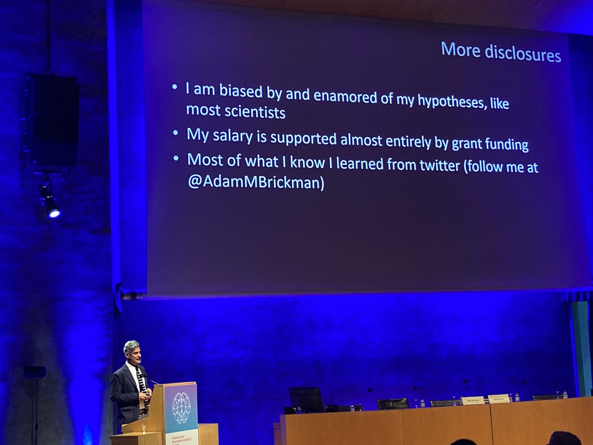 The true and universal disclosures of researchers are finally out in the open 👏 <a href="/AdamMBrickman/">Adam M. Brickman</a> <a href="/INSneuro/">INS</a> #INS2022inBarcelona