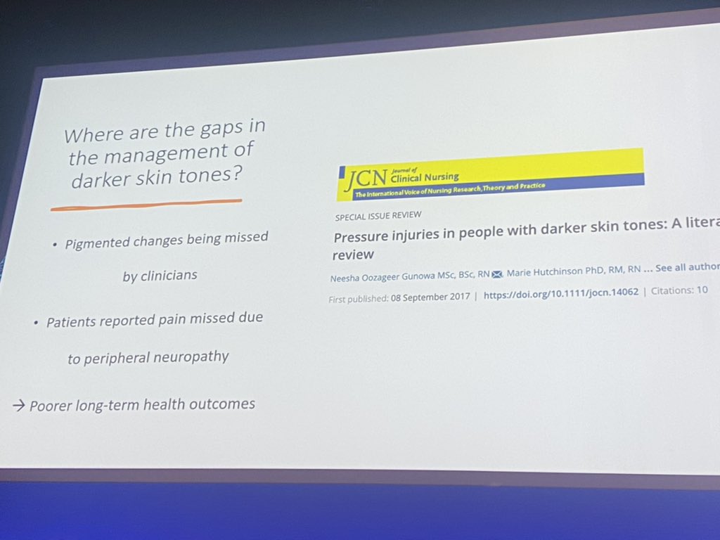 RoyColPod's tweet photo. Podiatry lecturer from @BrightPods @simplyamor246 speaking on Clinical implications for darker skin. The amputation rate us 70% higher in the black population than the white population. #RCPOD22 https://t.co/a109EHTTTt https://t.co/z7j93uQPXQ