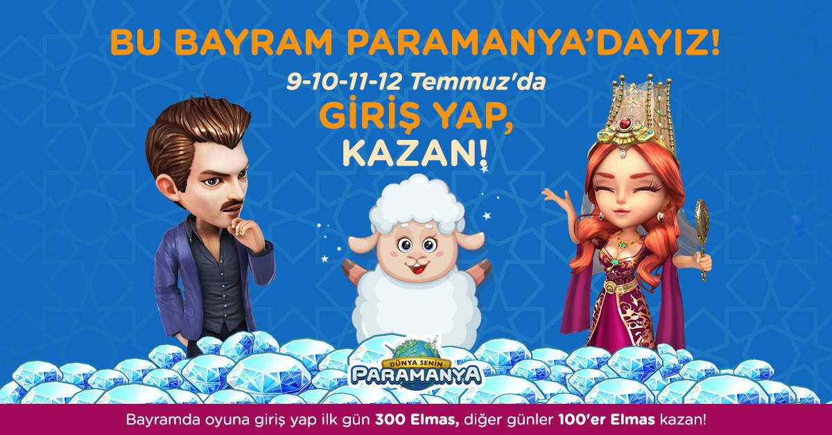ParamanyaNM's tweet photo. Sana Şahane Haberlerimiz Var🥳9-10-11-12 Temmuz’da Paramanya’da şahane giriş ödülleri seni bekliyor💎Bayramın ilk gününe özel 300, diğer günlerinde ise 100 Elmas kazanmak istiyorsan, telefonunu kap, oyuna giriş yap 😉İYİ BAYRAMLAR 🧡
#paramanya #iyibayramlar #mobiloyun #joygame https://t.co/pKjBdyt9tp