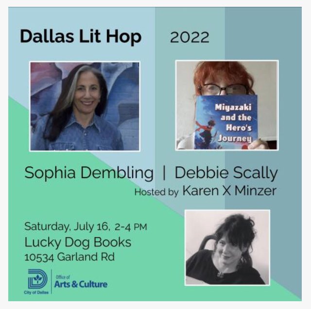WordSpaceDallas's tweet photo. WordSpace Dallas Lit Hop Series 2022 kicks off with a writing workshop featuring Sophia Dembling and Debbie Scally, hosted by Karen X. Minzer. https://t.co/CcU6sLUZky https://t.co/FiT85aOI7h