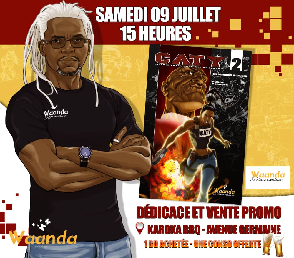 Paterson_peuf's tweet photo. Agenda culturel du samedi 09 Juillet 2022 à Yaoundé :

- Dédicace de la bande dessinée #Caty2 à 15h au Karoka BBQ https://t.co/wJq1caDsrc