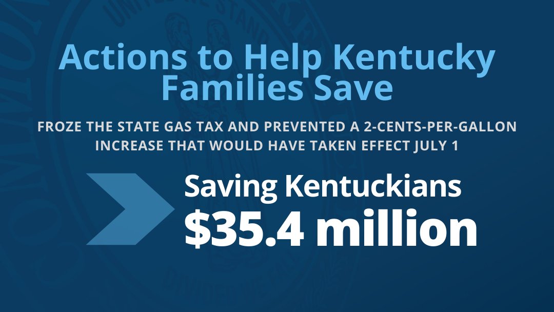 GovAndyBeshear's tweet photo. I know inflation is hitting our families hard. That’s why I stopped the gas tax increase that would have made your gas even more expensive. A governor can’t stop worldwide inflation, but I can do my best to help our people. 

Here are other ways we are trying to help. https://t.co/rzXiNfDpCT