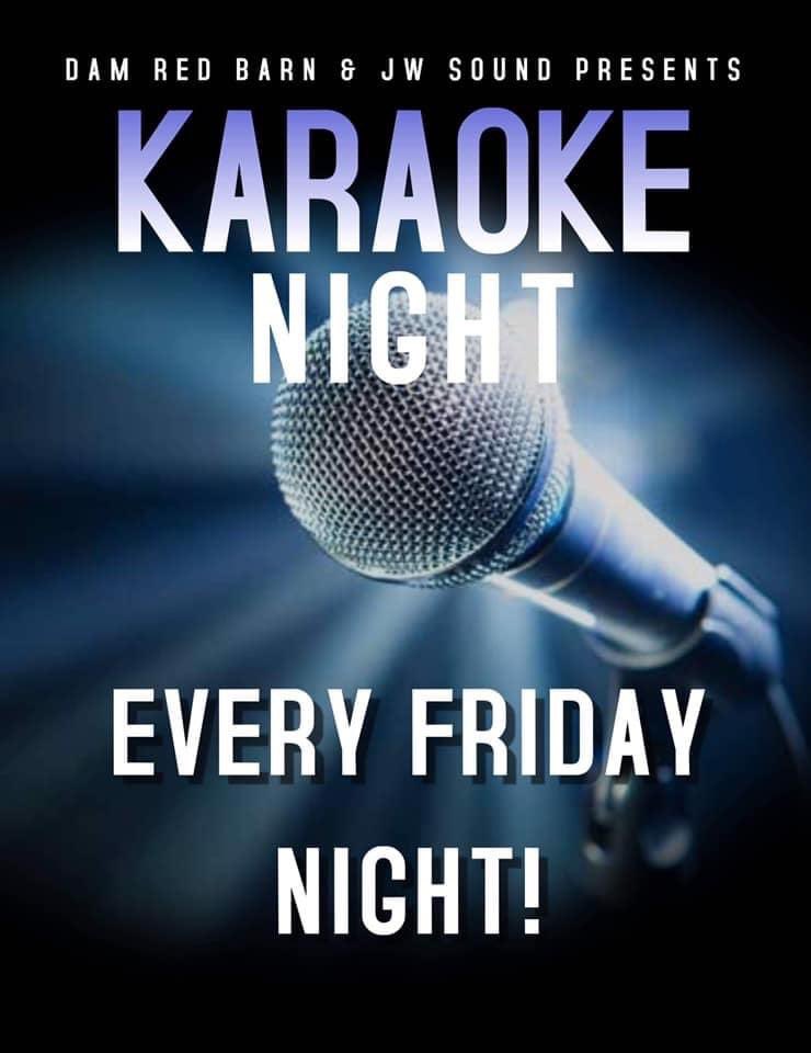 DamRedBarn's tweet photo. Friday Night Karaoke Party starts at 5pm with DJ-KJ JW Sound Design on the mic !! The DRB Kitchen is open from 5pm-11pm !! https://t.co/5tW2Y29IqS