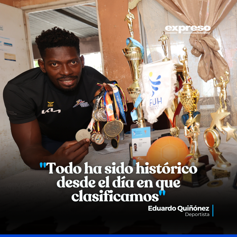 Expresoec's tweet photo. El seleccionado de la Tri de balonmano, Eduardo Quiñónez, quedó en el ‘top ten’ de los goleadores en el Mundial de Grecia.