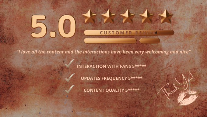 THANK YOU for the latest 5***** review! You all inspire me and I am so happy and proud that you enjoy<a href="/tag/fancentro"class="tags"><span>#fancentro</span></a><a href="/tag/fancentromodels"class="tags"><span>#fancentromodels</span></a>