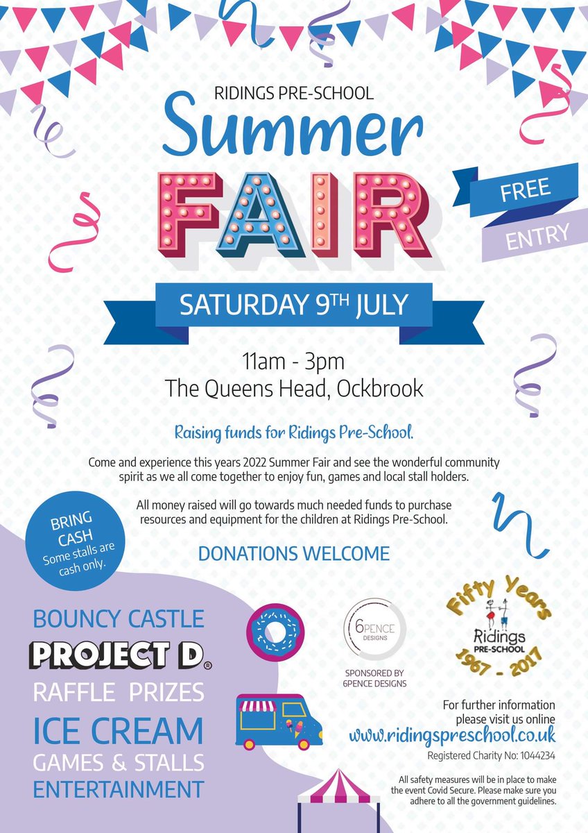 BombsandBubbles's tweet photo. Yay this is happening today and it's definitely a Summer Fair! At last decent weather for a weekend! Woohoo! 

Are you local to #Derby #Borrowash #Ockbrook? Why not pop along? 

#summerfair #MHHSBD #CraftBizParty #stallday #supportsmall #charity https://t.co/VfkjauujRM