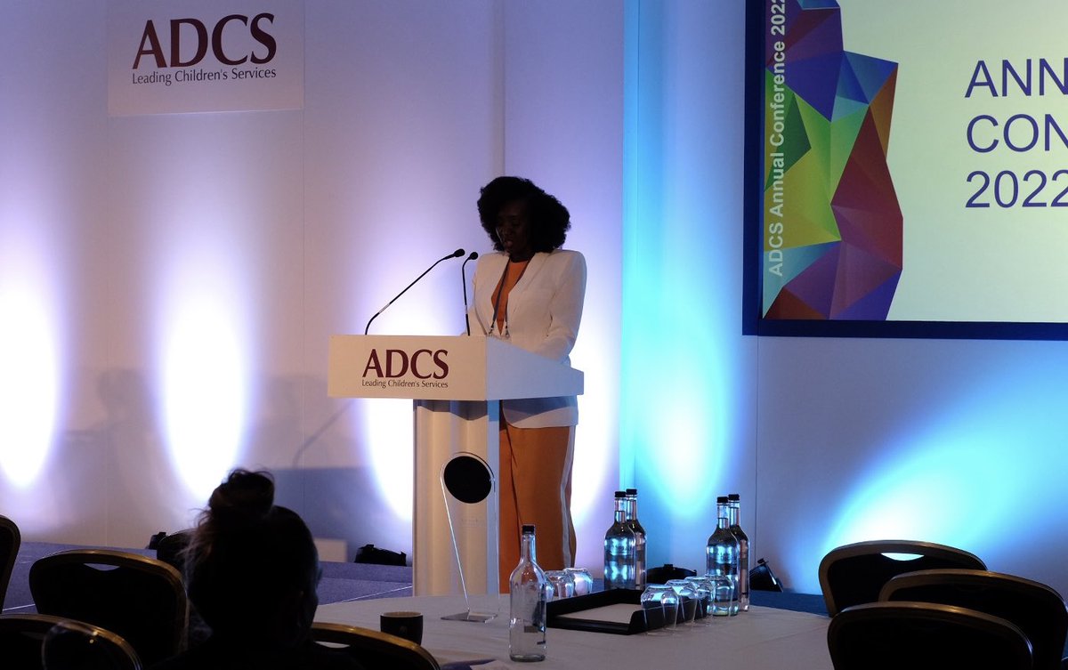 JillColbert6's tweet photo. #ADCS22 Judith speaking truth about black childrens care experience and what needs to be different. Incredibly powerful presentation. https://t.co/FCzgOGEQxk