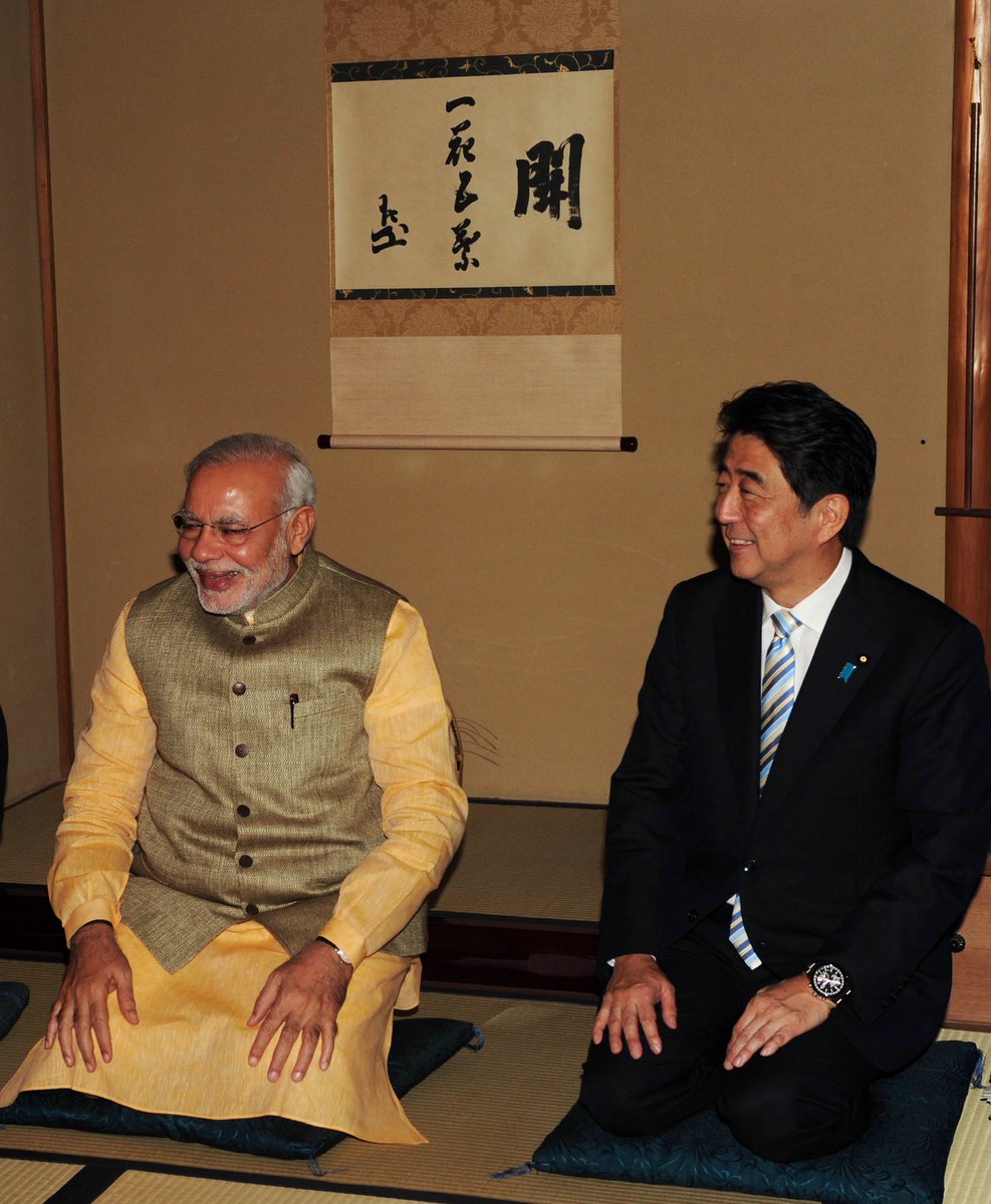 AkbaruddinIndia's tweet photo. India loses a great friend..
Memories of his graciosness remain…

Recollecting the personal tea ceremony hosted by the late @AbeShinzo for PM @narendramodi during visit to Japan 2014.

#RIPShinzoAbe https://t.co/pdEjIwRWmi