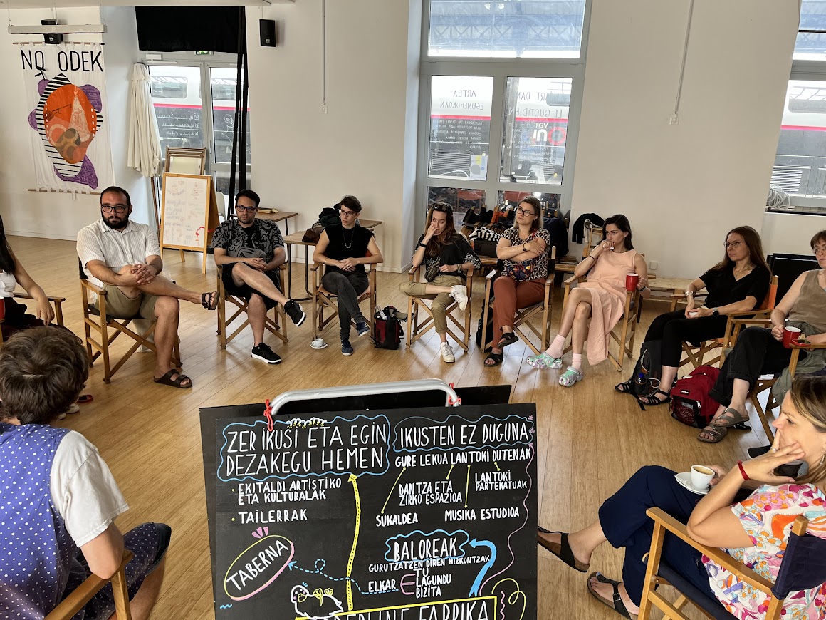 #LightsOnFellows2022 Final day, of their 5day training in #Irun, for the fellows. Next step: weeklong staff exchange to experience each other’s organisations

Many🙏to <a href="/bitamine/">びたみん</a>.faktoria, @dagnagmitrowicz, @Antespacio <a href="/tabakalera/">Tabakalera</a> @borderlinefabrika &amp; <a href="/creativeeurope/">Creative Packaging</a> for cofunding