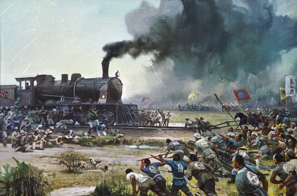 DailyPr0paganda's tweet photo. Battle at Langfang-Gao Quan; 2000, China. #propaganda #art https://t.co/qvWYVLmbnW