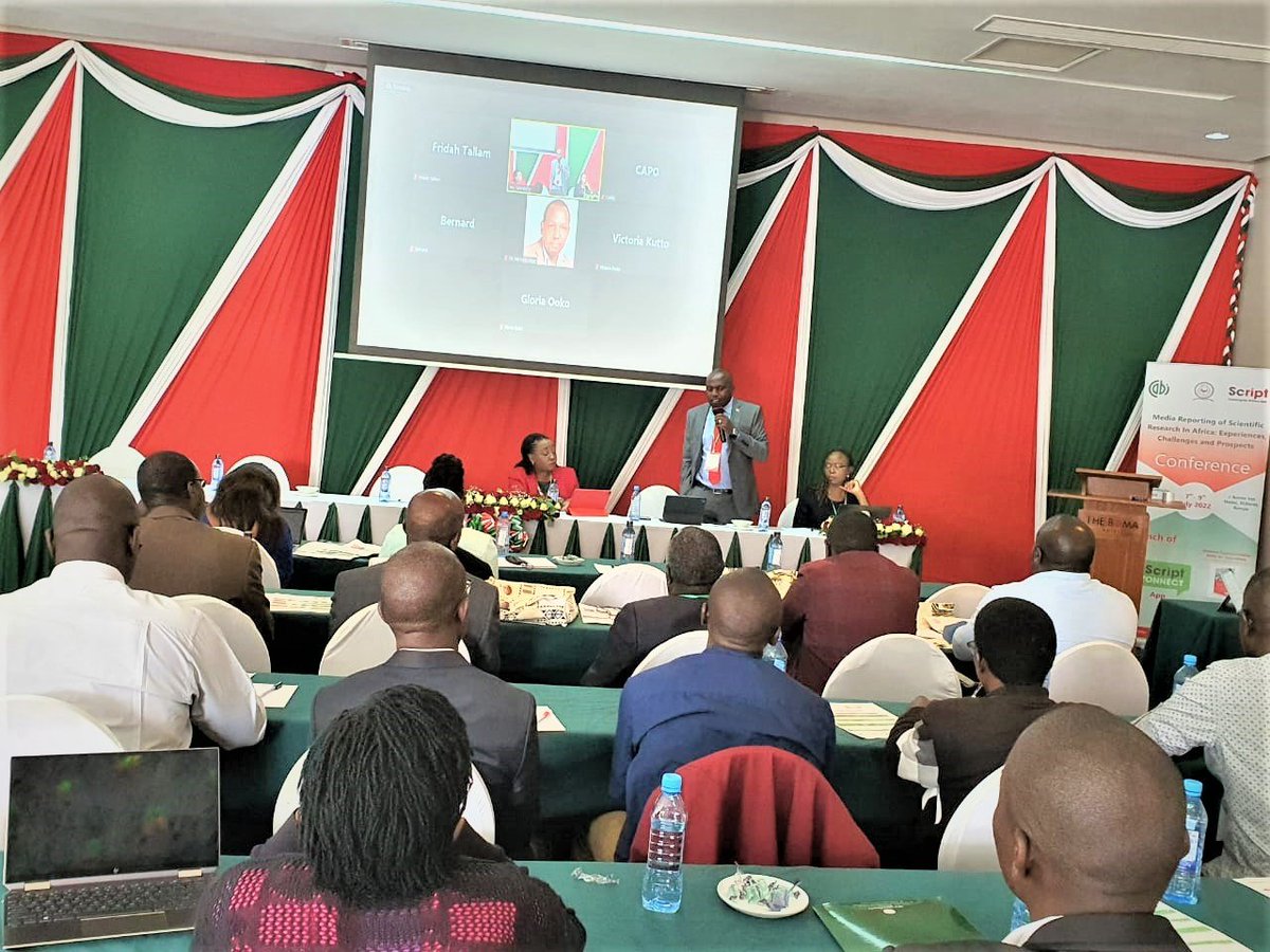 MediaCouncilK's tweet photo. Science Reporting:  MCK CEO .@DavidOmwoyo says enhanced working relationships between the academia, science and media are key in boosting ethical reporting of scientific research. He spoke at the .@sis_moi's first-ever Science Journalism Conference.

More: https://t.co/P8NY72zvZV https://t.co/LYaXQVeyCj