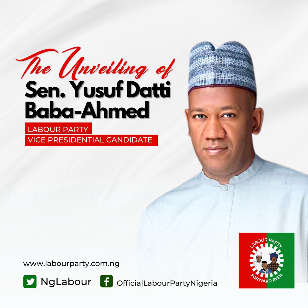 I have the singular honour to present by the grace of God, the next Vice  President of Nigeria, Senator Yusuf Datti Baba Ahmed.” Forward Ever