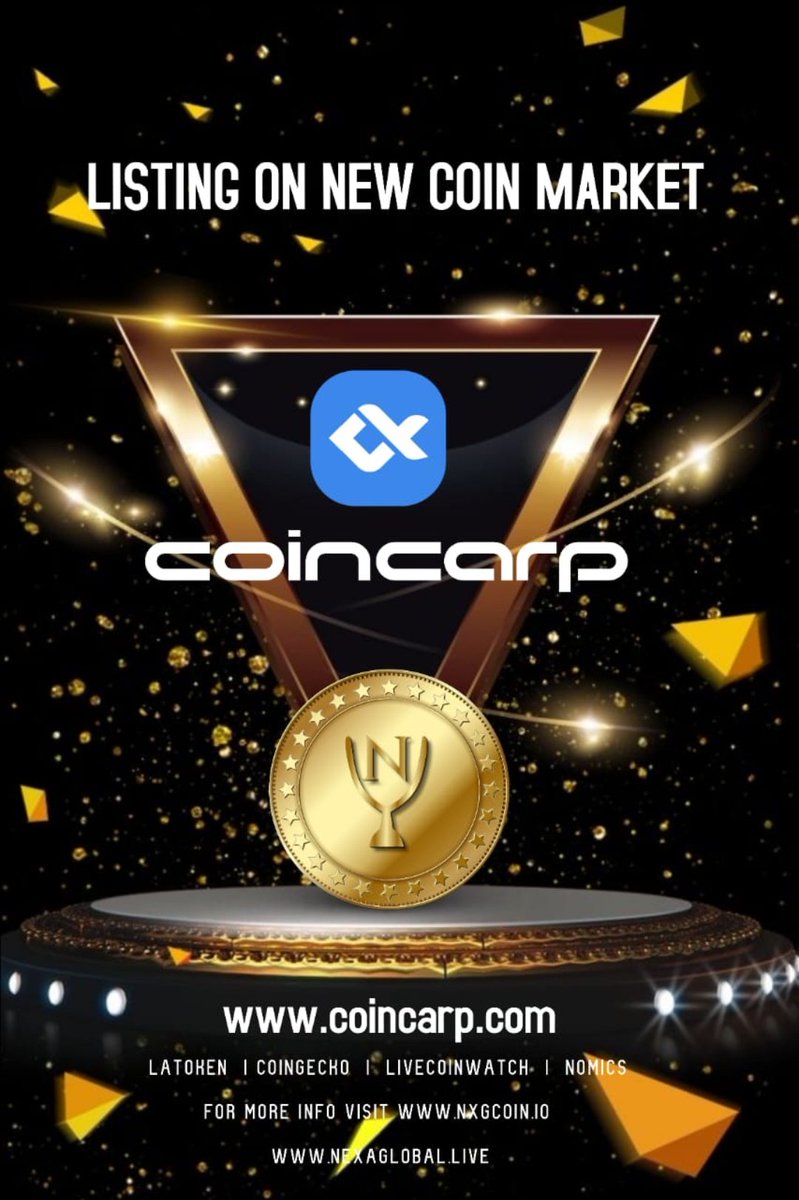 Nxg Token Listing one more Big platform....
#nxg
#nexa 
#coincarp