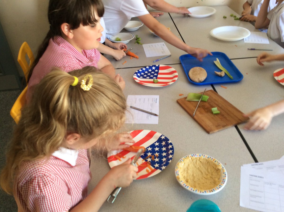 #year4 #wellbeingwowweek.   The favourite flavoured houmous is a tie between caramelised onion and red pepper.   Not many votes for the home made version!  <a href="/stjs_staveley/">Saint Joseph's</a> <a href="/MrBStJosephs/">Mr Butcher</a>