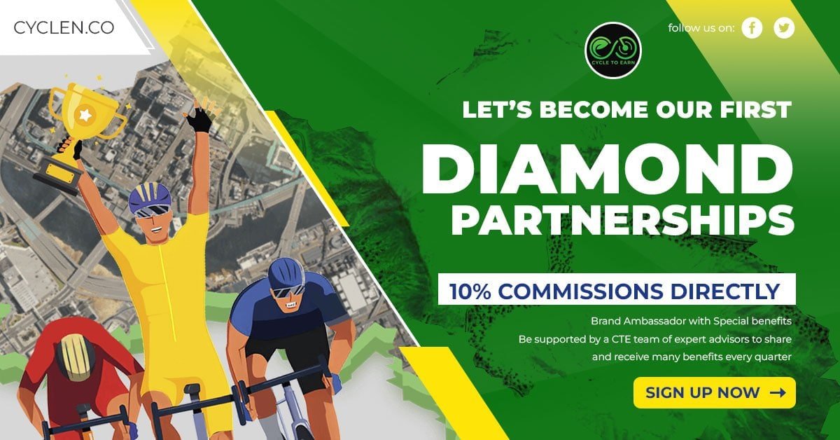 GlennFJohnson's tweet photo. dear our premium partners,
check ur email in all mailboxes (including spam) to confirm your wallet reaches 10% commission for premium partners.  

From now on, use your sharing link to invite everyone to participate in Cycle To Earn.  

https://t.co/ypX6TapZqh https://t.co/6aNsT7xfKo