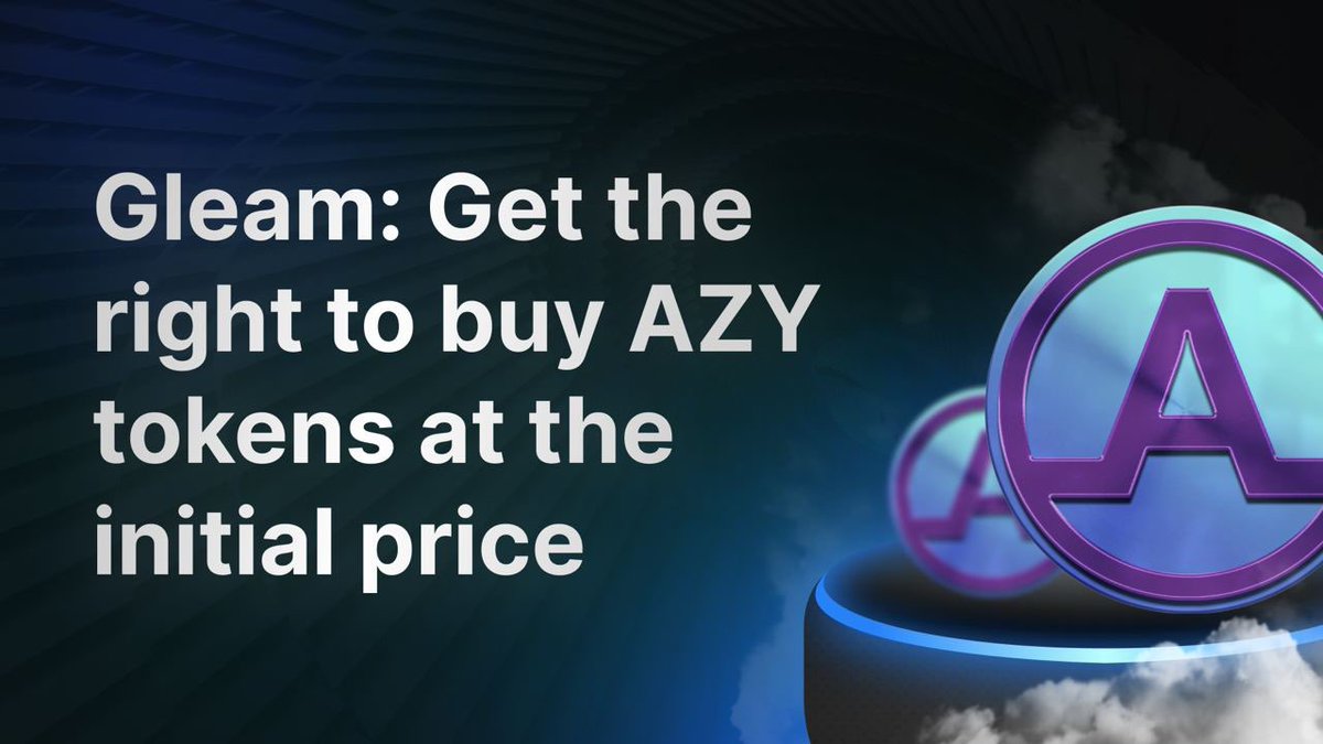 Raffle 1,000 places to buy AZY tokens at a starting price 💸

On July 14, there will be a public community token sale on AMAZY's own platform! 

To take part, complete as many Gleam tasks as possible: gleam.io/vnpha/communit…

✅Full INFO — t.me/amazyio/116