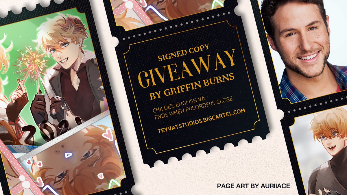 genshinactors's tweet photo. 🎬GIVEAWAY🎞

Hello Travellers! We have a special surprise: one lucky buyer will receive a signed copy from @TheGriffinBurns! To enter, just follow us and retweet this tweet &amp; keep your order number somewhere handy in case you win!

More info below⤵️ https://t.co/ix9GnV5cgy