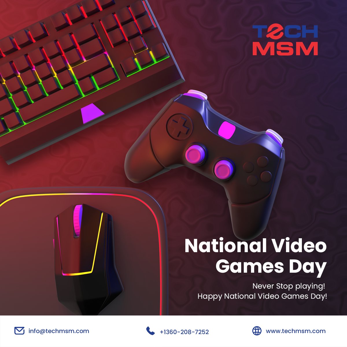 TechMSM1's tweet image. Never Stop playing! Happy National Video Games Day!
#techmsm #videogames #Nationalvideogamesday