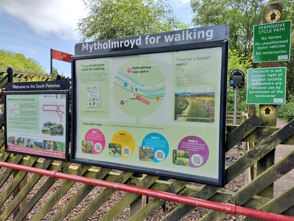watfordgap's tweet photo. Having an 'off route' research day on my way to meet @Kazza_belle. Gathering plenty of #CommunityRail ideas to share. #AutismFriendly #TimetablePosters #WalkingMaps Great inspiration. @martinfclarke @crl_live #Mytholmroyd #HebdenBridge #RoseGrove https://t.co/IB64HVdw2B