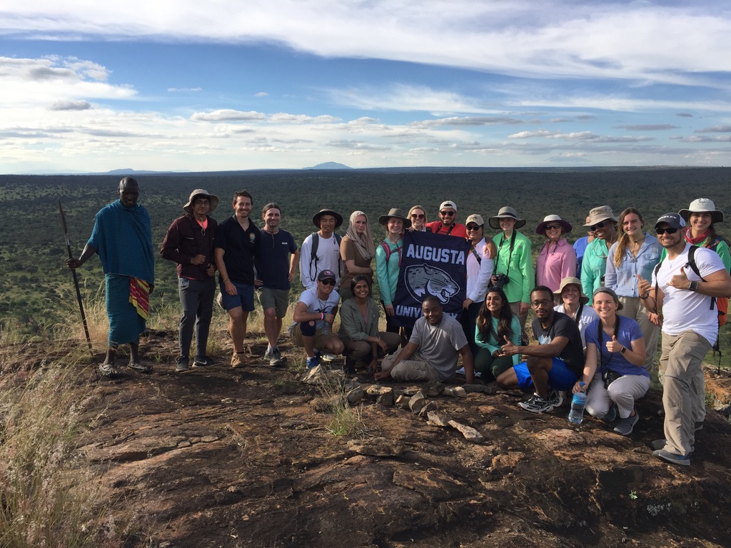 AugCSM's tweet image. #FlashBackFriday
Check out these photos from the 2018 study abroad trip to Tanzania! Dr. Bran Cromer and the students went to Olduvai Gorge – this is a fossil dig site were some of the oldest human fossils have been found. AU has lots of study abroad opportunities available!