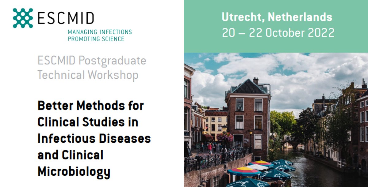 Be sure to register for the "Better Methods for Clinical Studies in Infectious Diseases and Clinical Microbiology" course coming up in Utrecht, Netherlands from 20-22 October. This course is co-organised by <a href="/EsgieGroup/">ESGIE Group</a>, ESGBIES and @Ecraid!

ow.ly/Whis50JPwXy