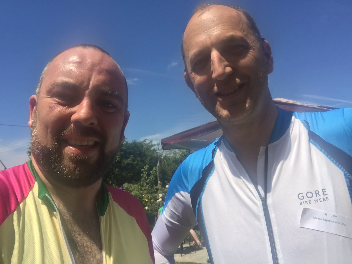 JakeGMBrep's tweet photo. Day 1 lunch stop going strong 36 miles in up and down cheddar gorge and 1 20% climb.
So far we both enjoying it. #chswride https://t.co/ZYpQTJzxe1 https://t.co/AufIpGRCw9