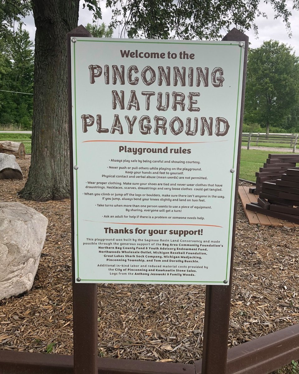 Pinconning_MI's tweet photo. Come play at the parks in the City of Pinconning. Located next to the Band Shell and playground at Doc Letchfield Park.
#pinconningnature #pinconningmi #pinconningplayground #sunriseside #michigantowns #michiganfun #natureparks #parksforkids https://t.co/7BKpA4xKWn