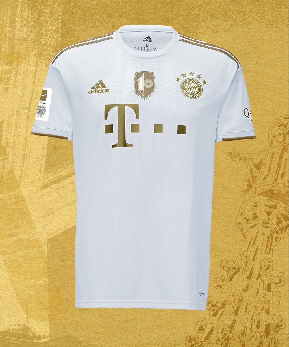 FCBayern's tweet photo. Away Trikot + Champions Badge = 🤩🤩🤩

Jetzt zuschlagen! 👉 https://t.co/HJdXPSC8dV

#MiaSanMia #FCBayern https://t.co/qj1pD99CkN