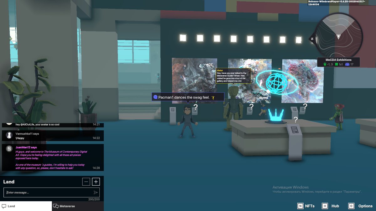begnerd's tweet photo. @TheSandboxGame @MOCDA_ I just participated in the #TheSandbox weekly contest for a chance to win 200 mSAND! Here is my favorite piece from the ‘Impossible Worlds’ exhibition, check out my screenshot below!
👇 https://t.co/m7qwyjAsH9